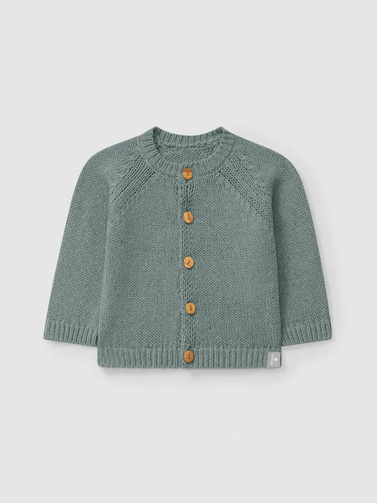 Gilet en maille col rond | Bleu menthe | Ajusté