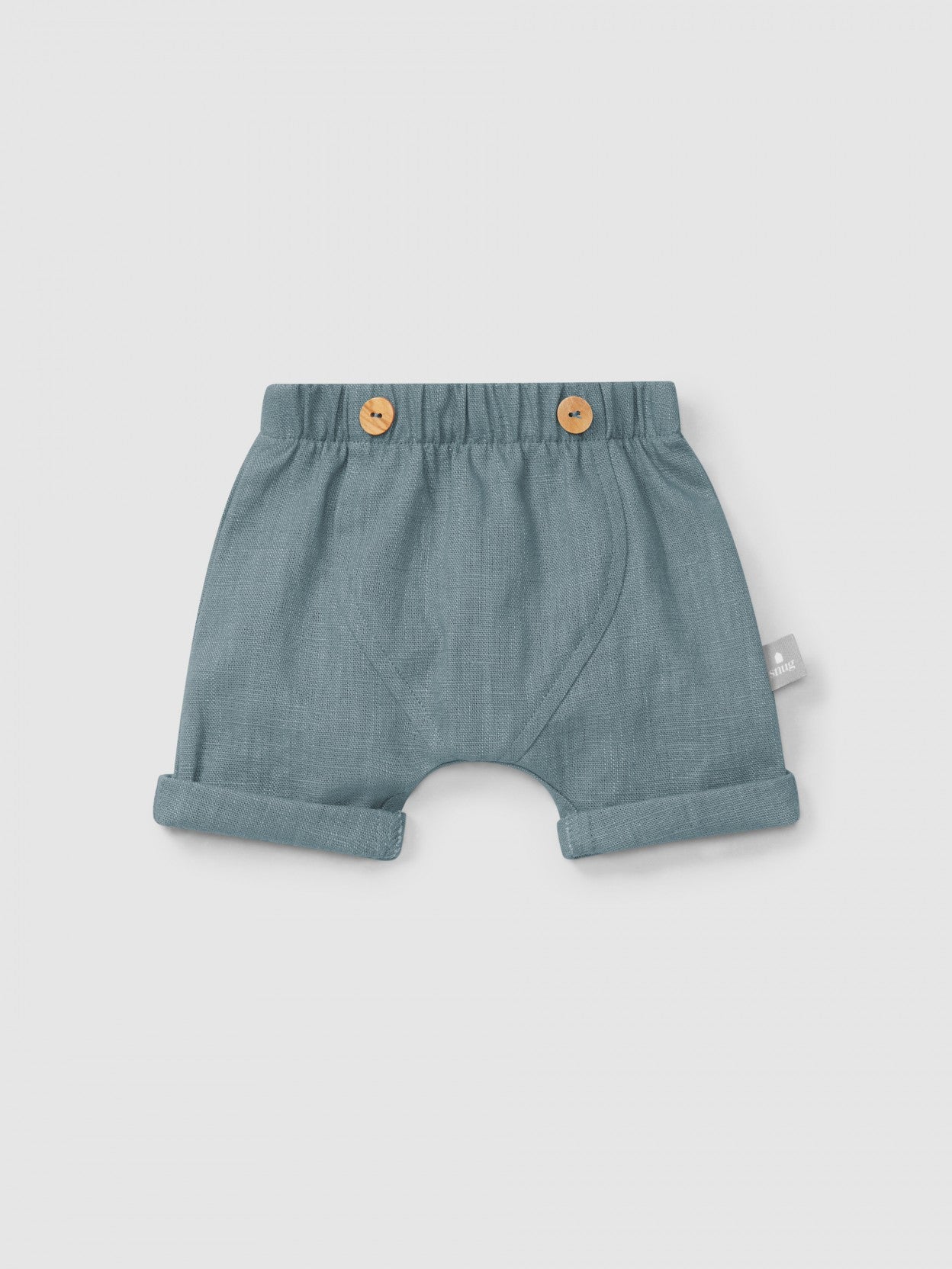 Short uni en lin avec coton | Bleu Menthe | Confortable