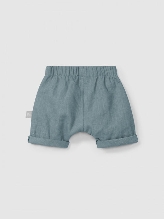 Short uni en lin avec coton | Bleu Menthe | Confortable
