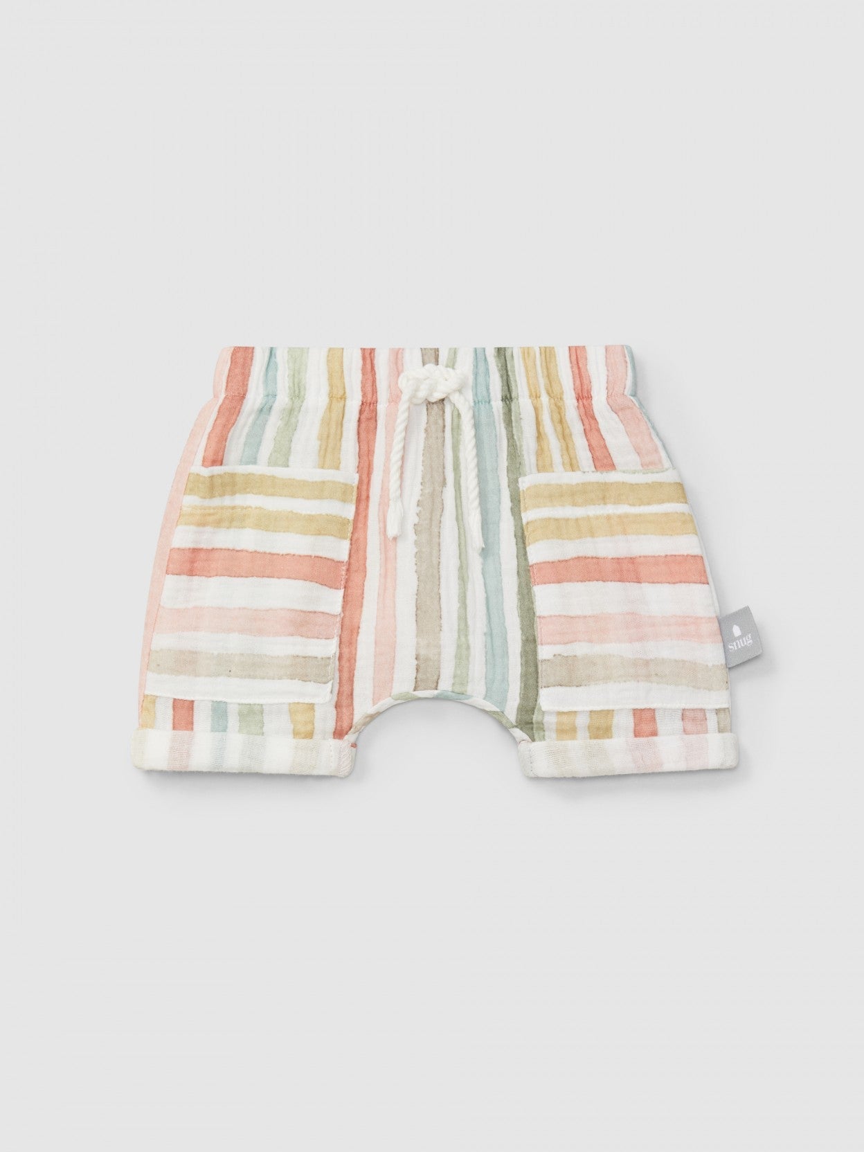 Multi-colour striped pull-up shorts | Multicolor | Snug
