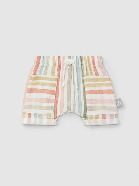 Short rayé multicolore | Multicolore | Coupe ajustée