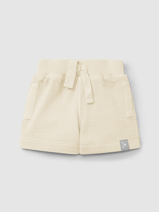 Shorts pull-up à tissage gaufré | Naturel | Ajusté
