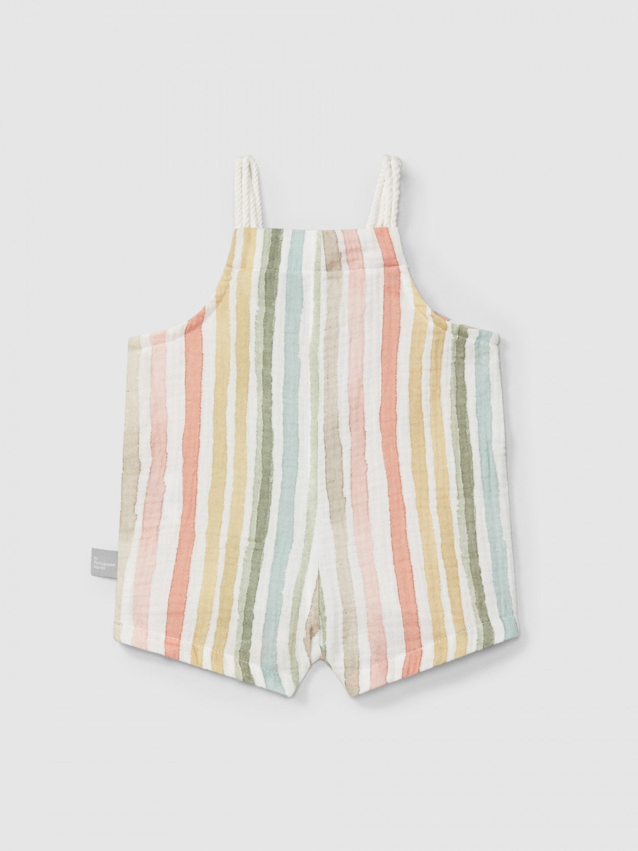 Salopette short rayée multicolore | Multicolore | Ajusté