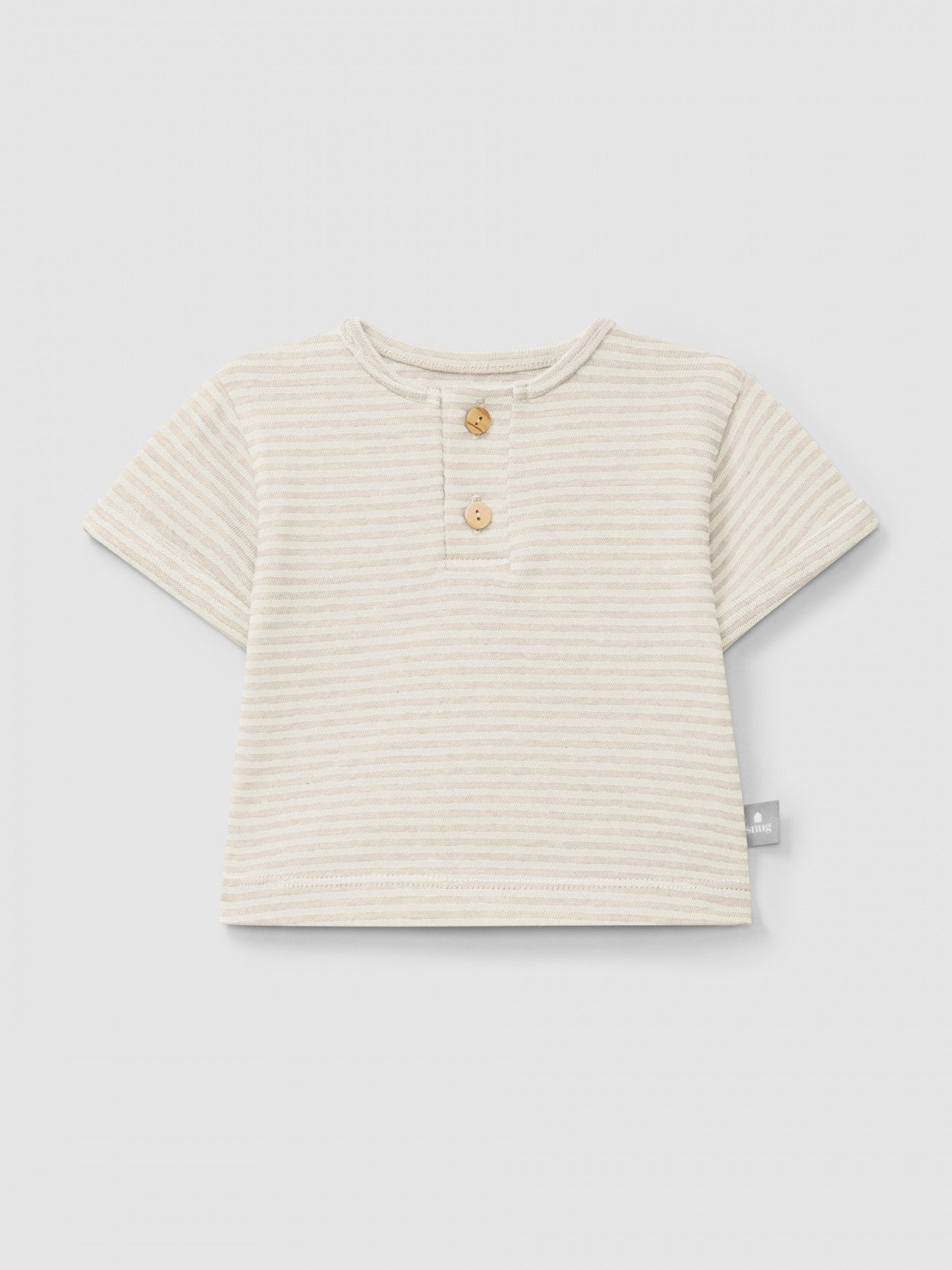 T-shirt rayé en coton | Naturel | Ajusté
