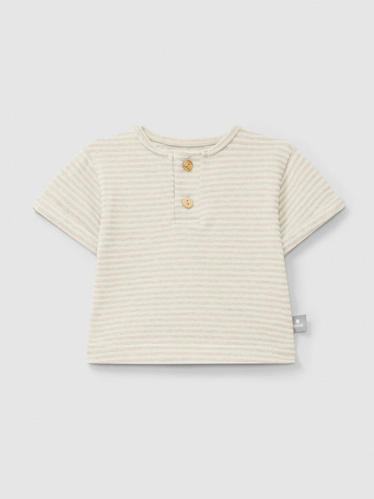 T-shirt rayé en coton | Naturel | Ajusté