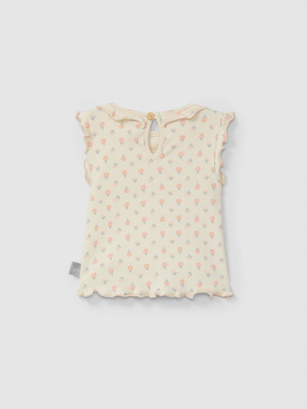Débardeur côtelé en jersey à imprimé floral | Rose | Ajusté