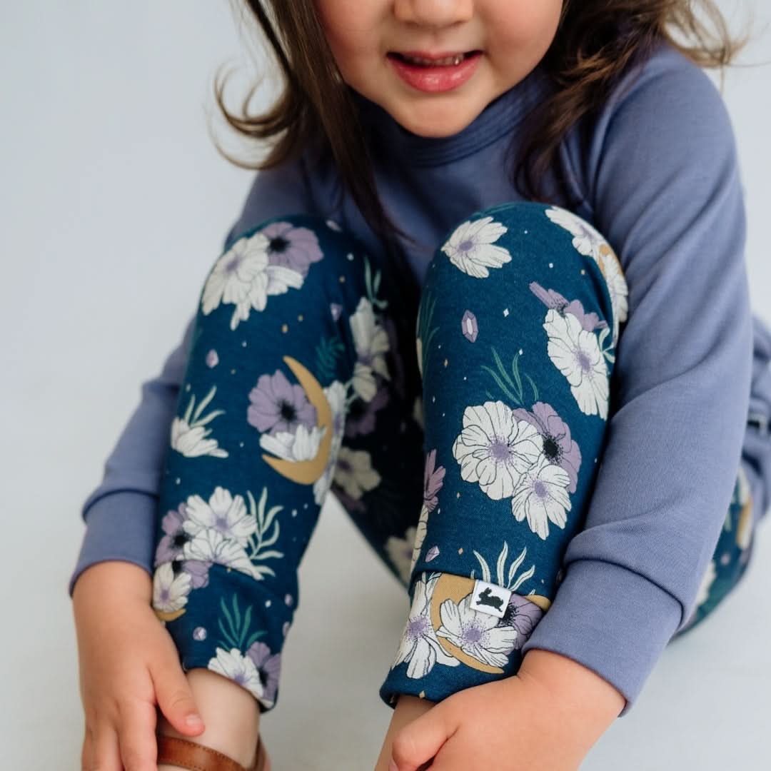Leggings en bambou pour enfants | Fleurs Célestes