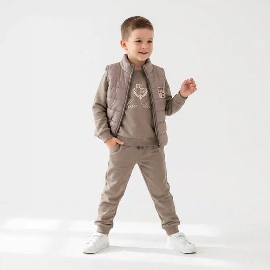 Coat of Arms 3-Piece Puffer Vest Set