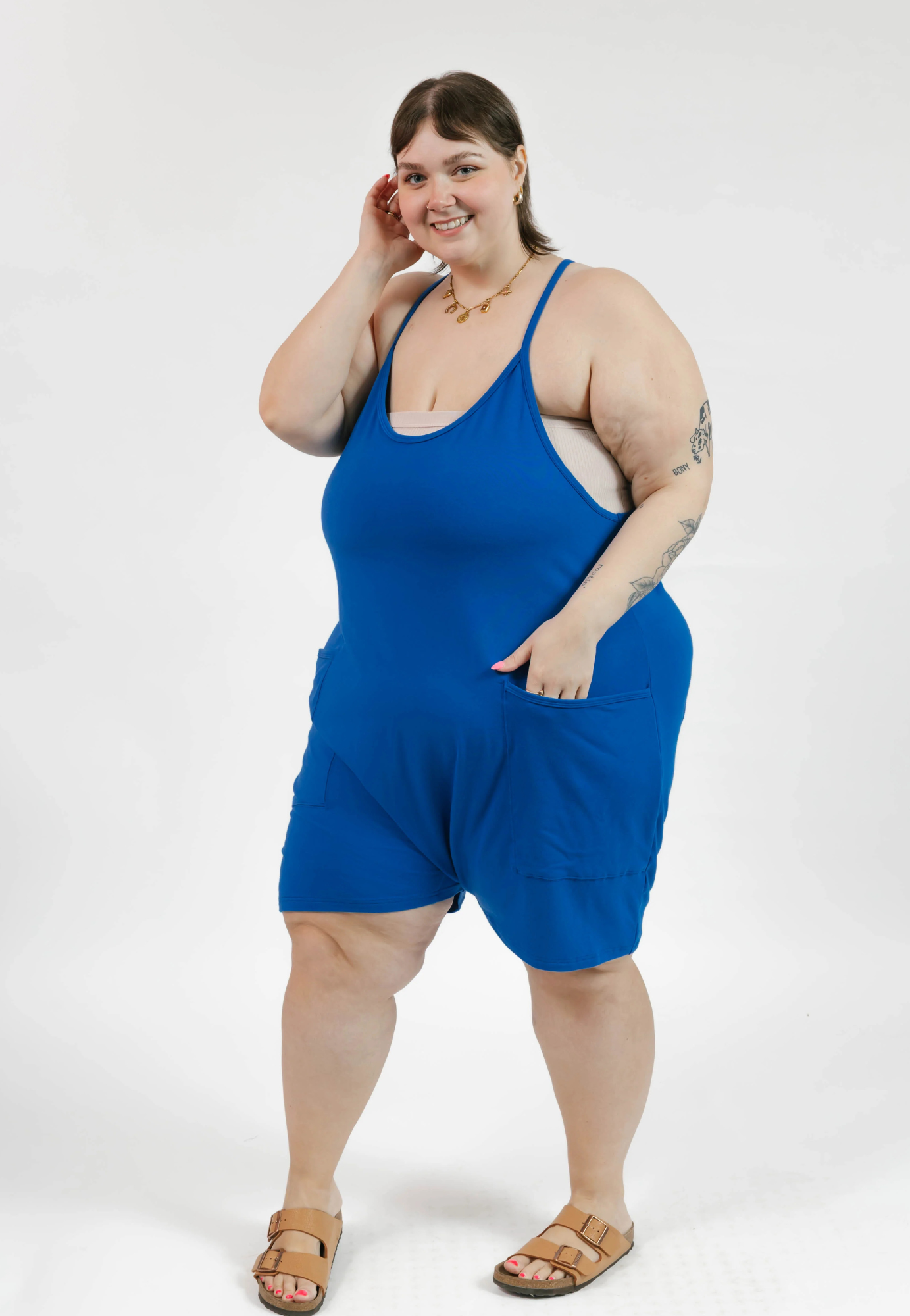 Abigael Shorty Nautical Blue Romper