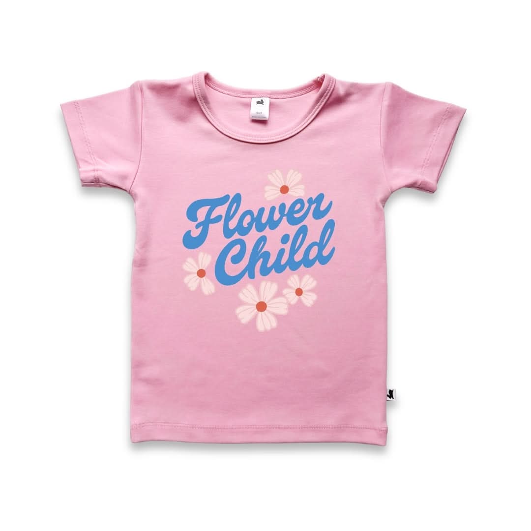 T-shirt graphique en bambou pour bébé/enfant | « Château de sable » sur Tangerine Crush