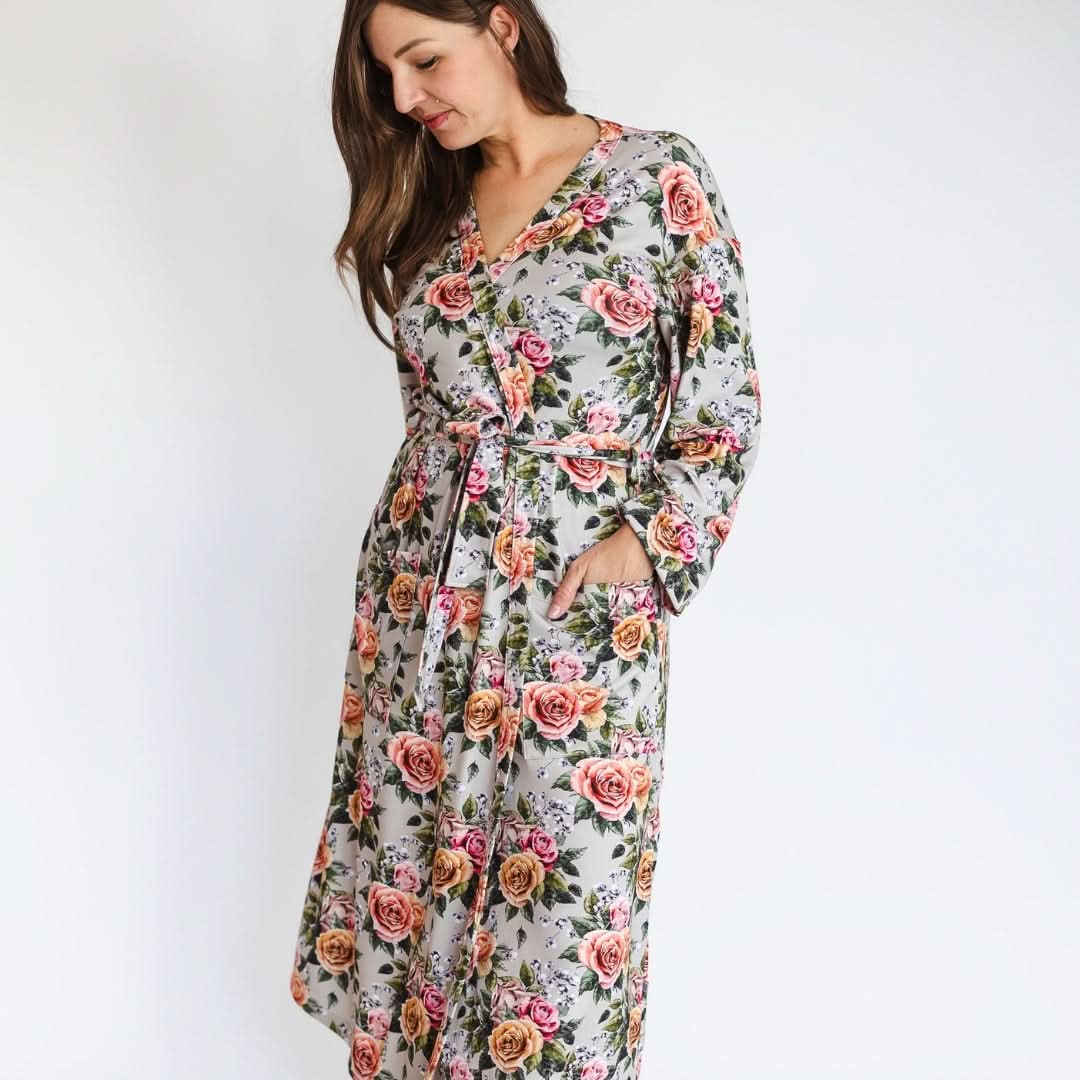 Robe de chambre en bambou pour femme | Olive