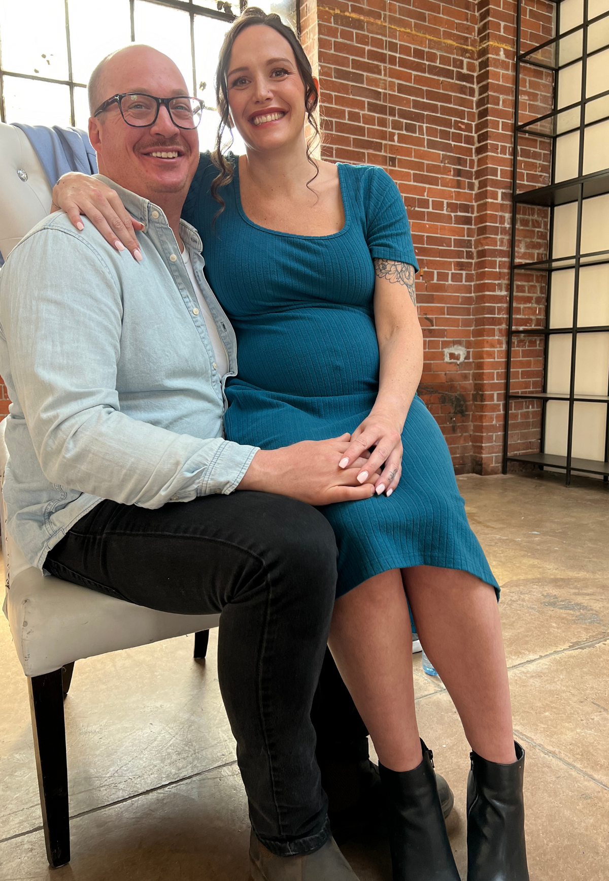 Ribbed Midi Maternity T-Shirt Dress