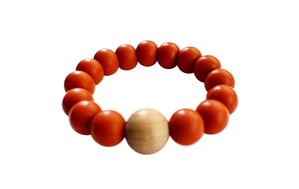 Mini Silicone and Wood Teething Ring