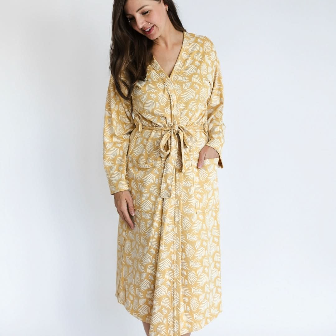 Robe de chambre en bambou pour femme | Olive