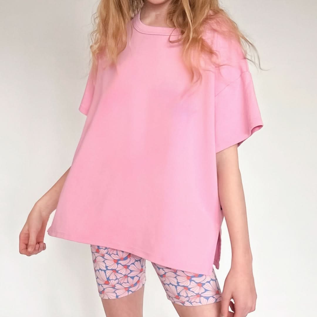 Youth Bamboo Oversized T-Shirt | Taffy Pink