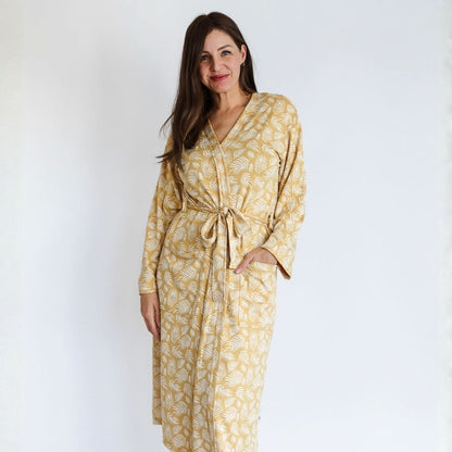 Robe de chambre en bambou pour femme | Olive