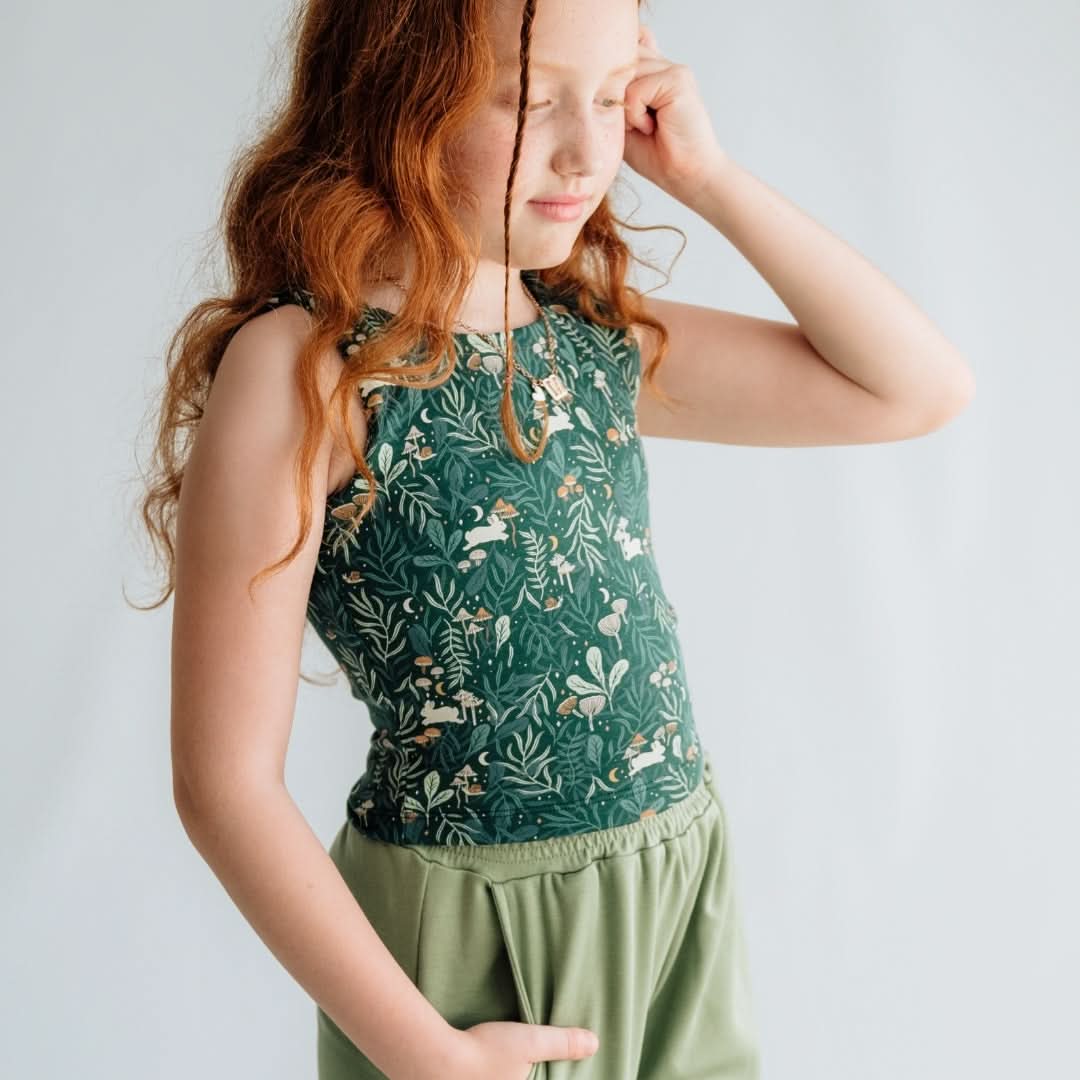 Youth Bamboo Longline Bralette-Style Tank | Twilight Grove