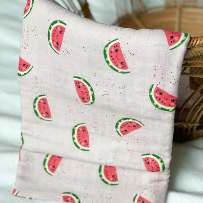 Mousseline bambou Création Jade - Melon d'eau