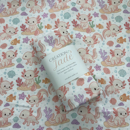 70% Bamboo Muslin - Axolotl