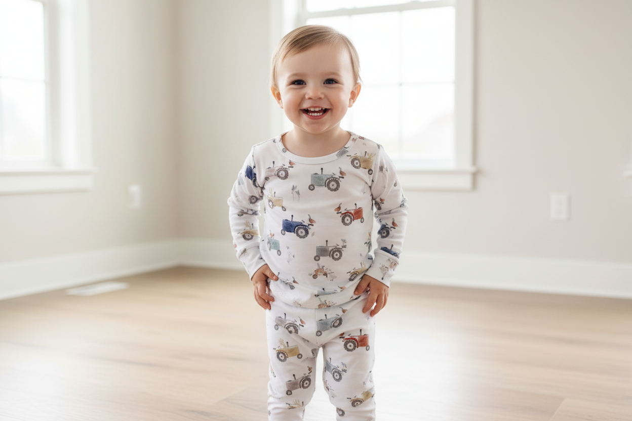Pyjama Bambou - Enfant - Tracteurs