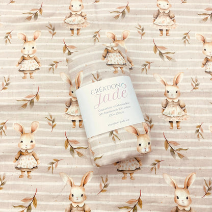 Mousseline Création Jade - bambou et coton - Madame Lapin