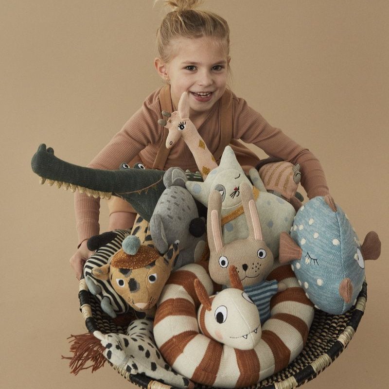 Chéri – Bébé Benny Chat – Blanc cassé / Bleu pâle