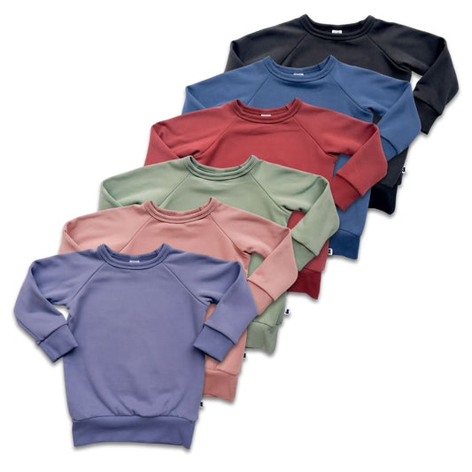 Baby/Kids' Bamboo Fleece Raglan Pullover | Terracotta