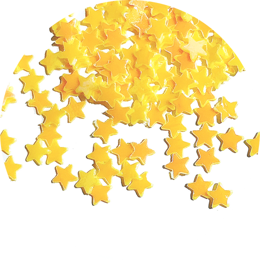 Paillettes étoiles jaunes à 5 pointes