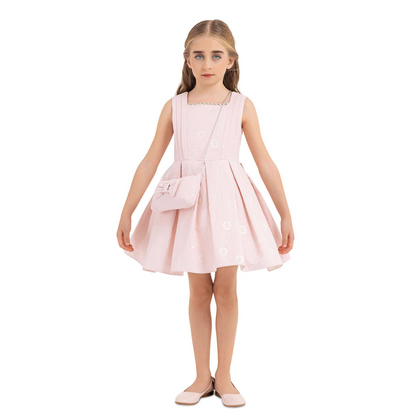 Robe de cérémonie rose Stardust pour fille