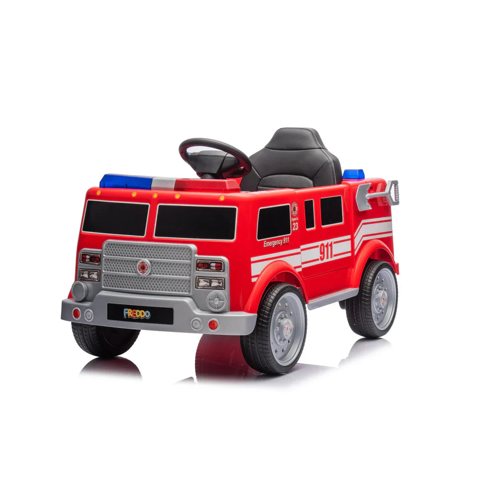 Camion de pompier 2026 12V DELUXE pour enfant, avec télécommande