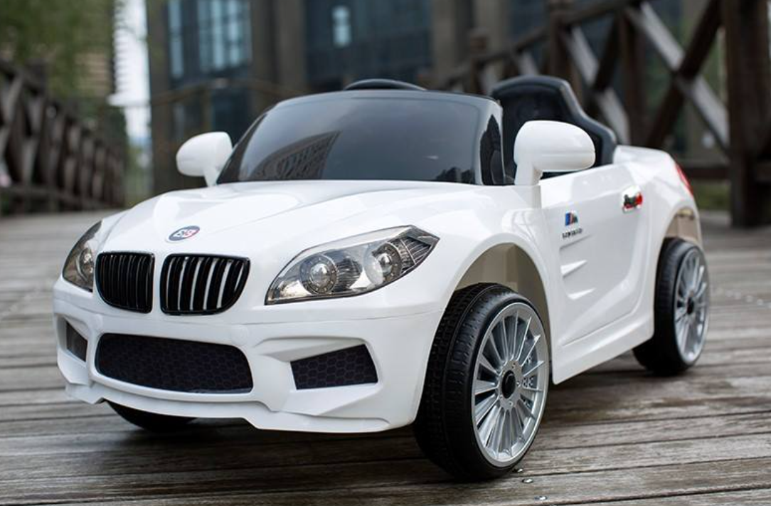 Voiture électrique BMW 12 V pour enfants avec télécommande et siège en cuir AMÉLIORÉ
