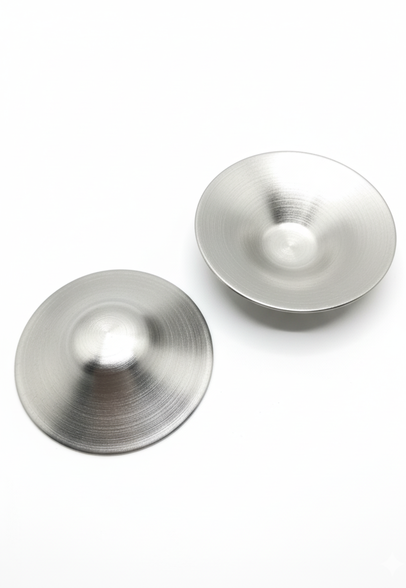 999 Silver Nursing Cups with Silicone Rings