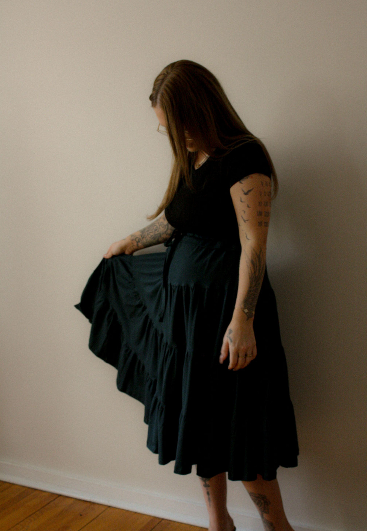 Robe-jupe de maternité 2-en-1 en coton biologique