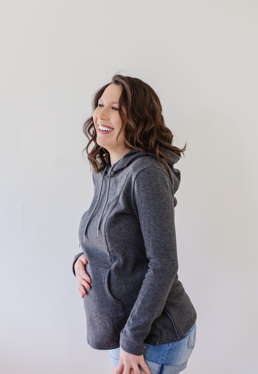 Frankie Fleece-Lined Maternity Nursing Hoodie