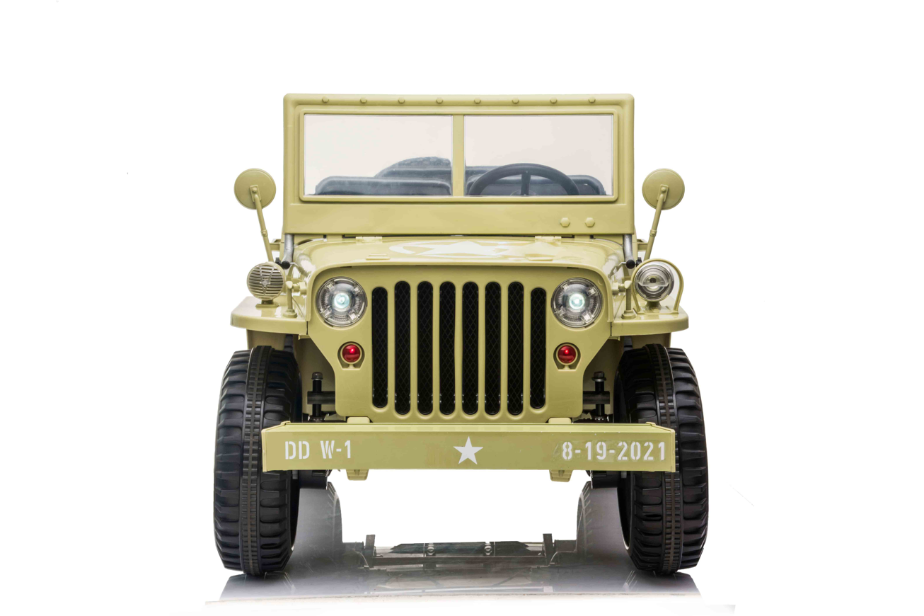 Voiture électrique pour enfants 24 V Jeep militaire 3 places DELUXE avec télécommande