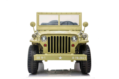 Voiture électrique pour enfants 24 V Jeep militaire 3 places DELUXE avec télécommande