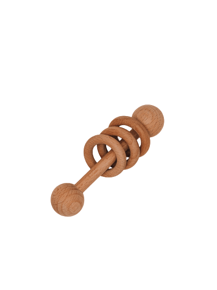 Wooden Baby Rattle Toy