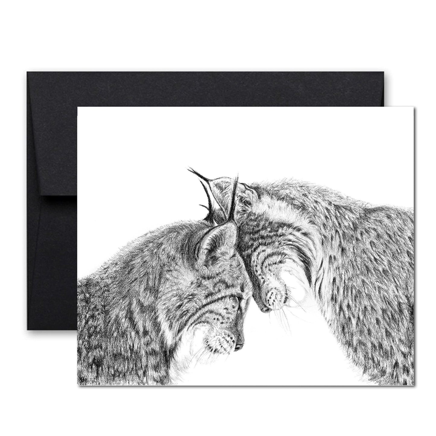 Carte de vœux Deux Lynx Amoureux