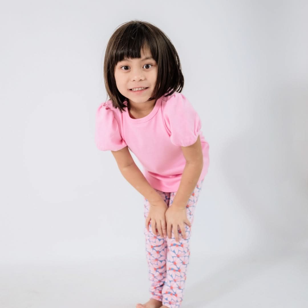 Kids Bamboo Puffed Sleeve T-Shirt | Cream