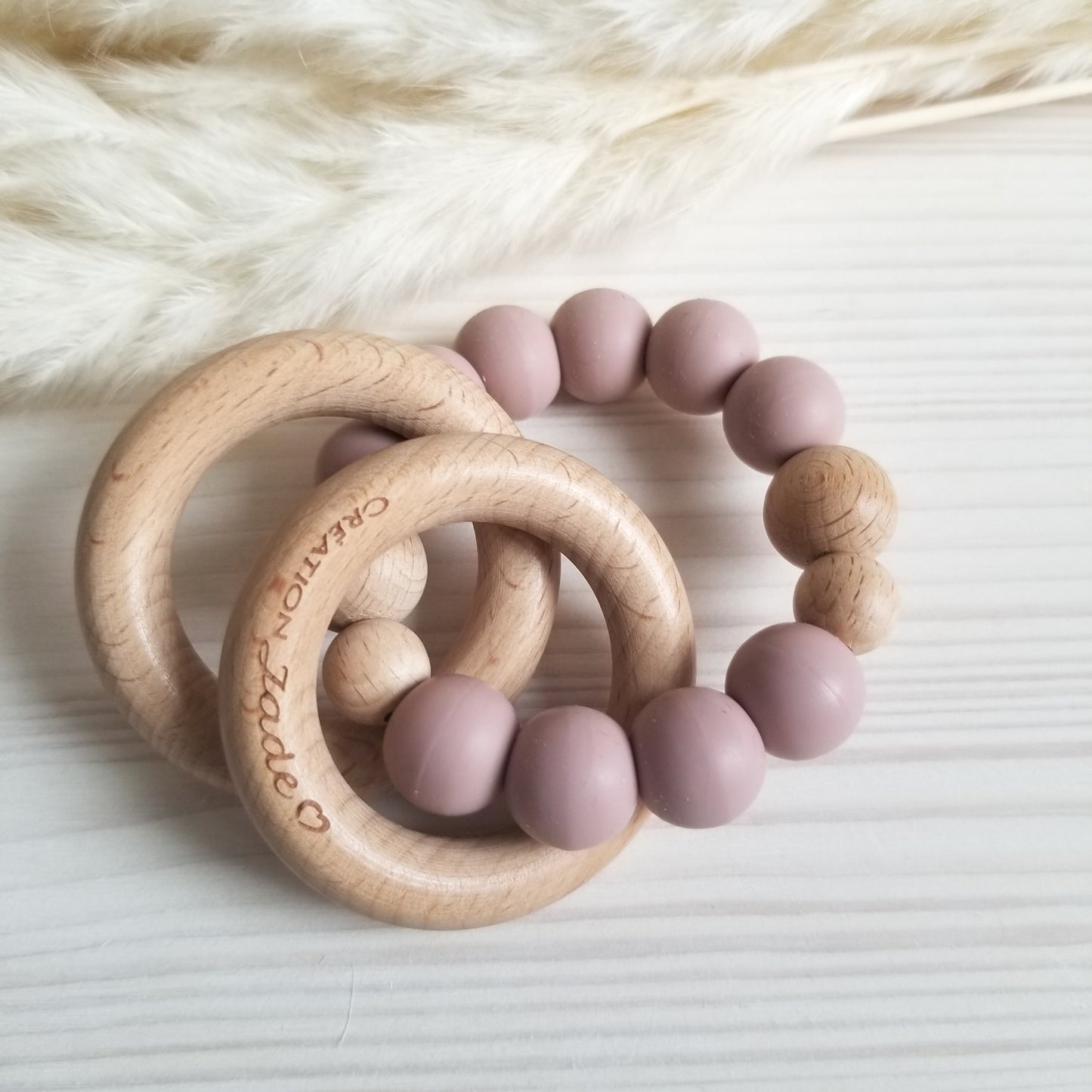 Hochet Minimaliste - Rose antique