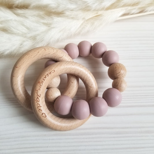 Hochet Minimaliste - Rose antique