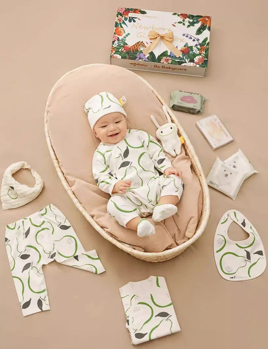 Newborn Rompers Gift Box 10 pcs - Pear (0m+)