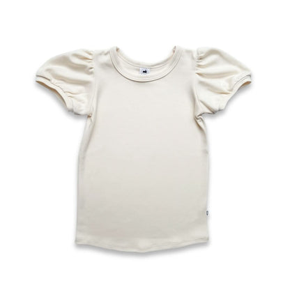 Kids Bamboo Puffed Sleeve T-Shirt | Cream