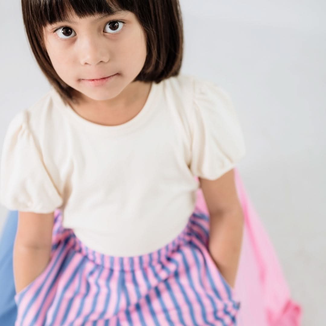 Kids Bamboo Puffed Sleeve T-Shirt | Taffy Pink