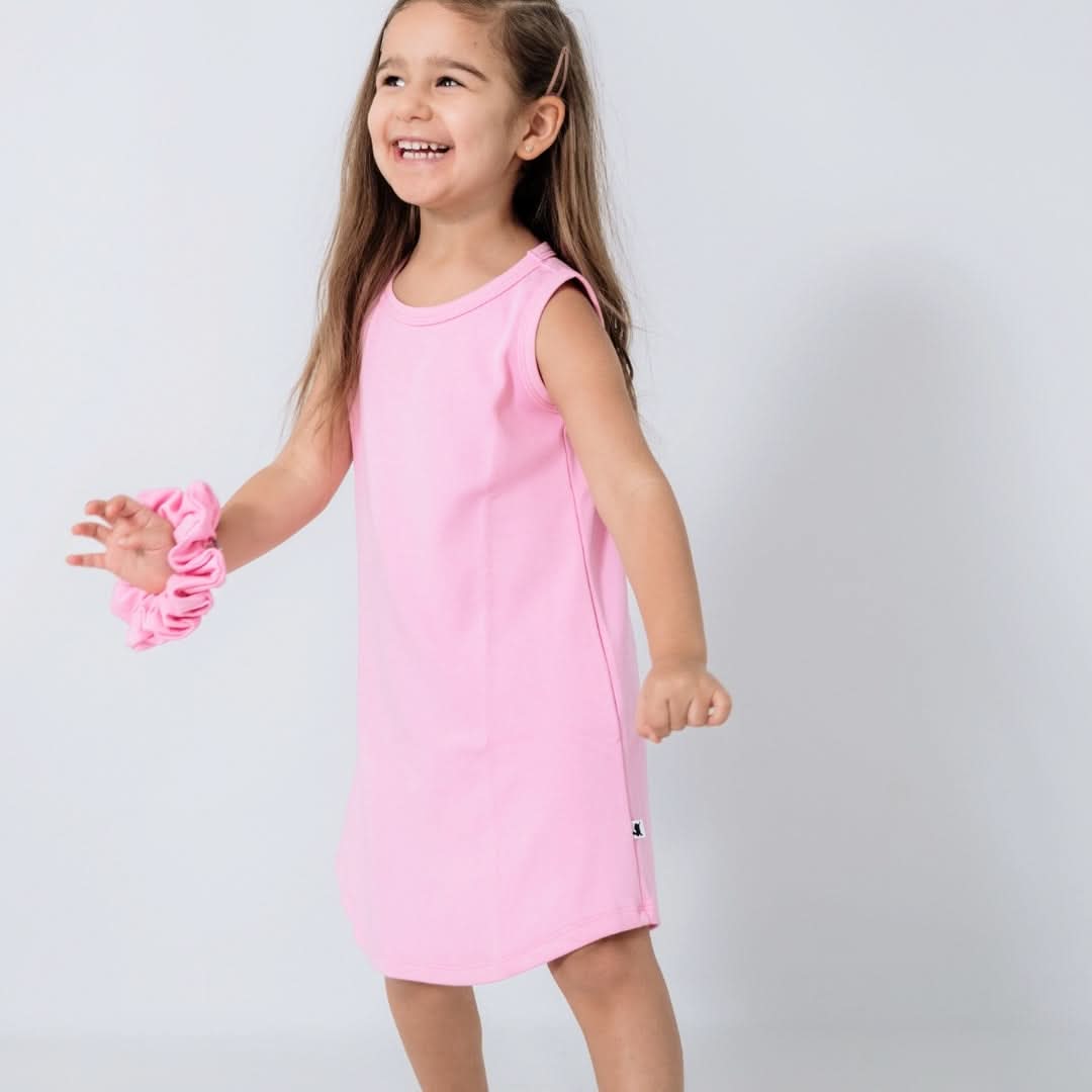 Kids' Bamboo Tank Shift Dress | Taffy Pink