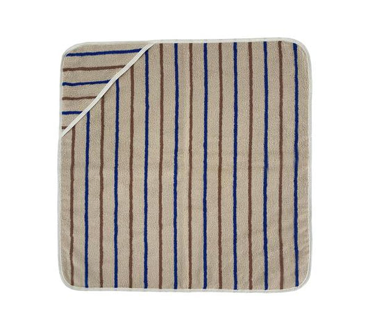 Raita Hooded Towel - Caramel / Optic Blue