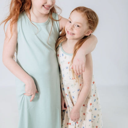 Robe Débardeur Droite en Bambou pour Jeune | Glaçon Marin