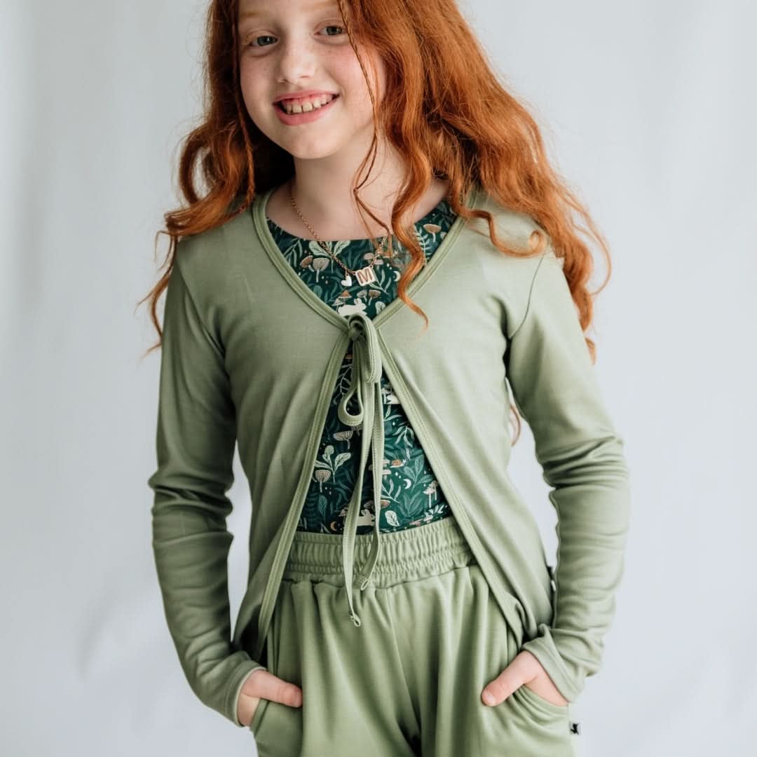 Gilet en bambou Céleste pour enfants | Bois de rose