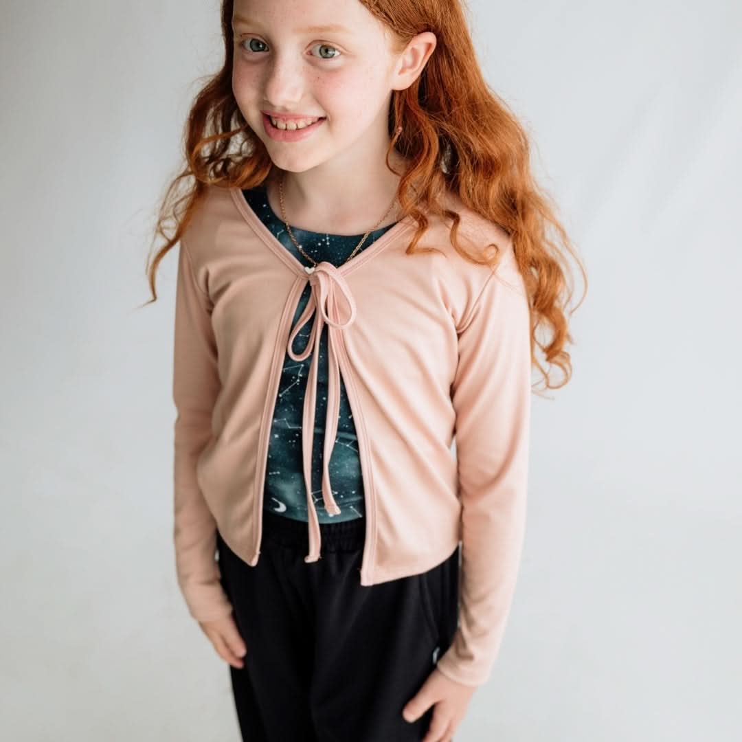 Gilet en bambou Céleste pour enfants | Bois de rose
