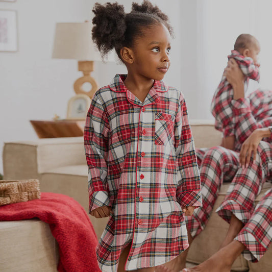Flannel Night Gown | Red Tartan Plaid | Petit Lem